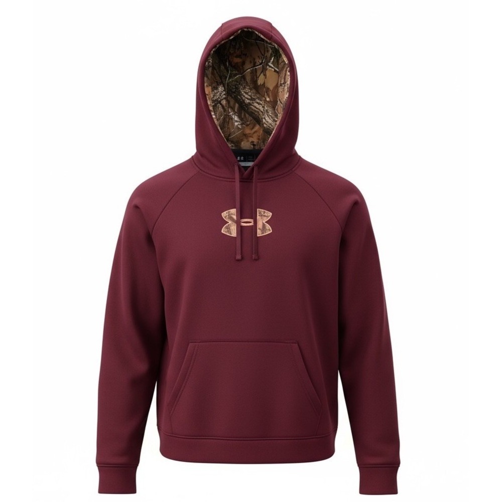 Under Armour Storm Realtree Camo Hoodie Womens‎ XL Burgundy Coldgear